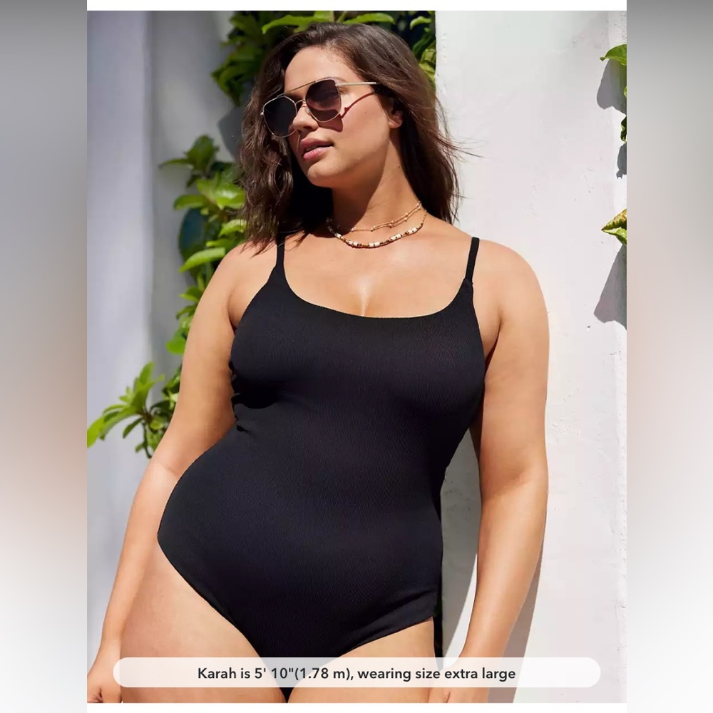 Aerie Ribbed Tie Back One Piece Swimsuit